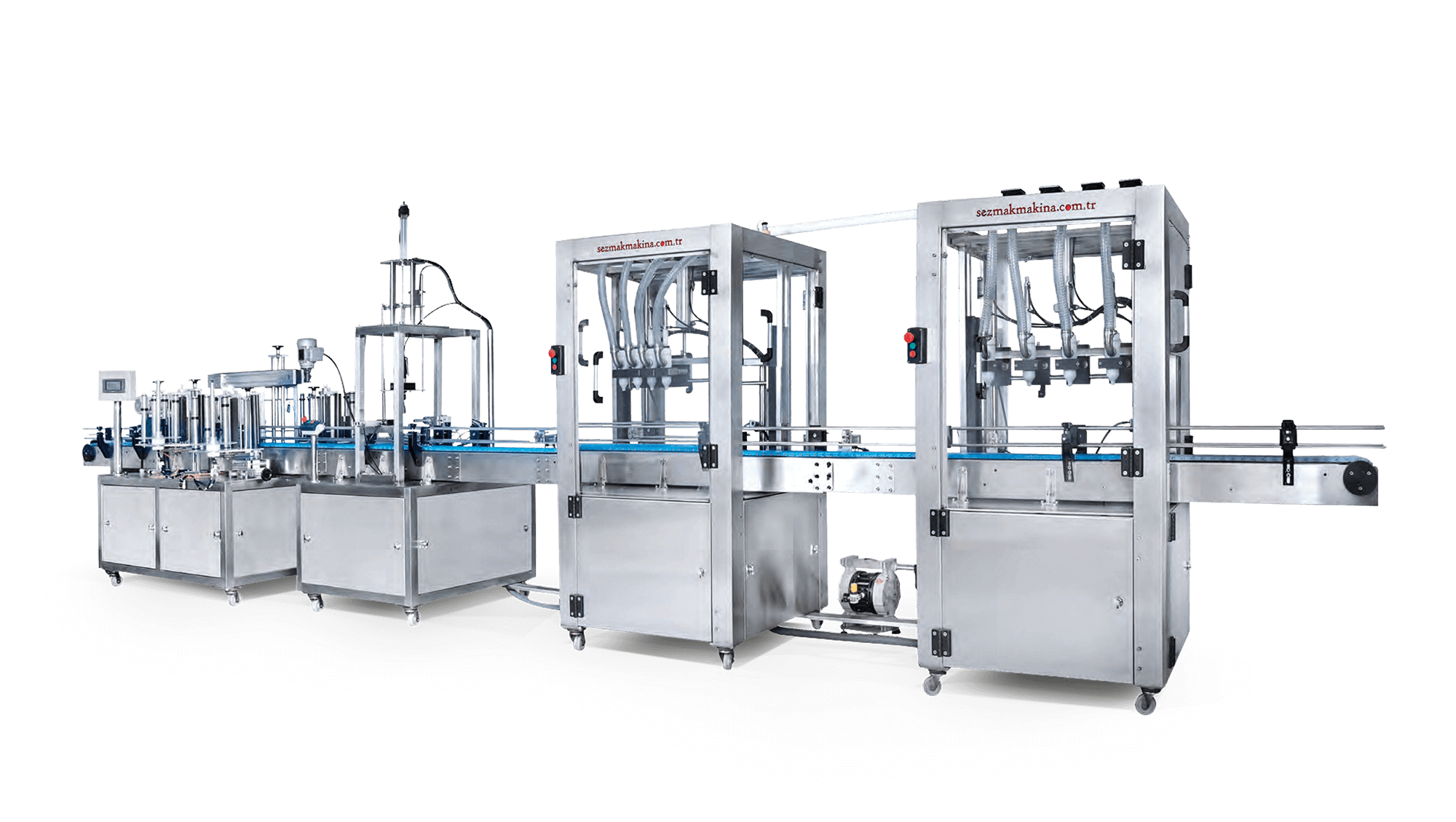 Lignes de machines de remplissage et de bouchage de détergent